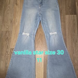 Vanilla Star Sky Blue Wide Leg Jeans